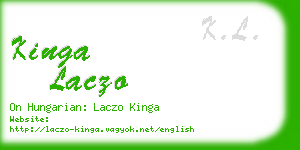 kinga laczo business card
